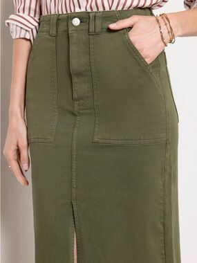 pistola Olive Utility Pencil Skirt